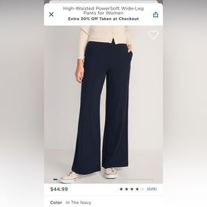 Old Navy High-Waisted Powersoft wide leg pants in navy